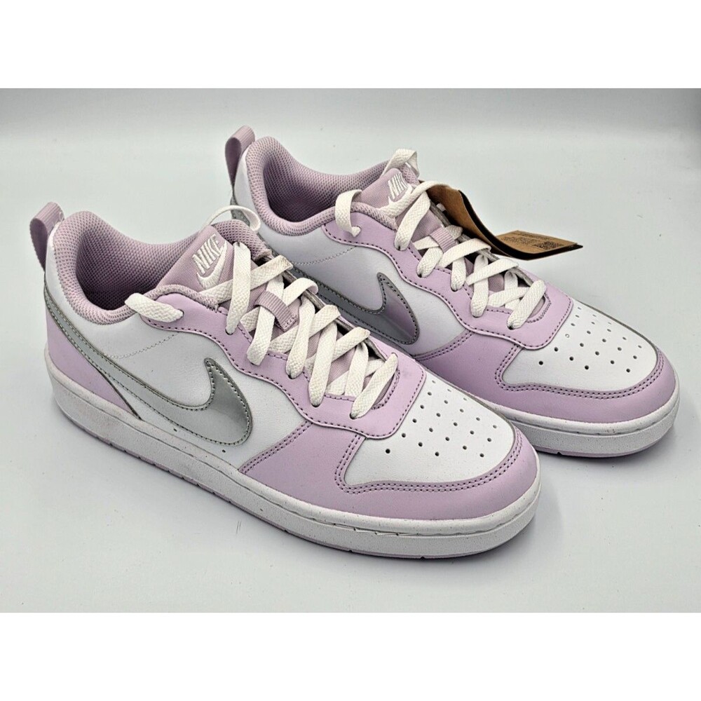 Nike Court Borough Low SE BG 7Y Women s 8.5 Pink White Silver IH0407-530 New